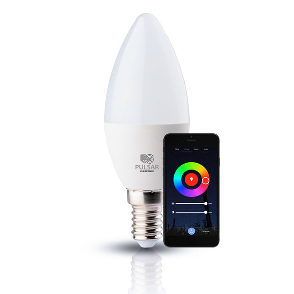 Smart LED Bulb RGB+W 6W, E14 Base, WiFi + Bluetooth Control - Tuya Smart