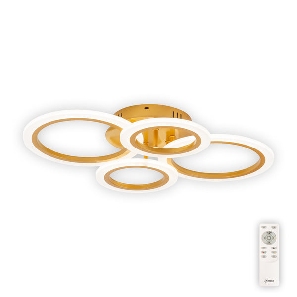 Smart LED Chandelier Oro 52W, 56cm, Remote Control Included - Dimmable Light (Warm-Cool)