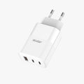 Încărcător Rapid GaN 65W, 2x USB-C + USB-A, Power Delivery - ASPOR A883EU